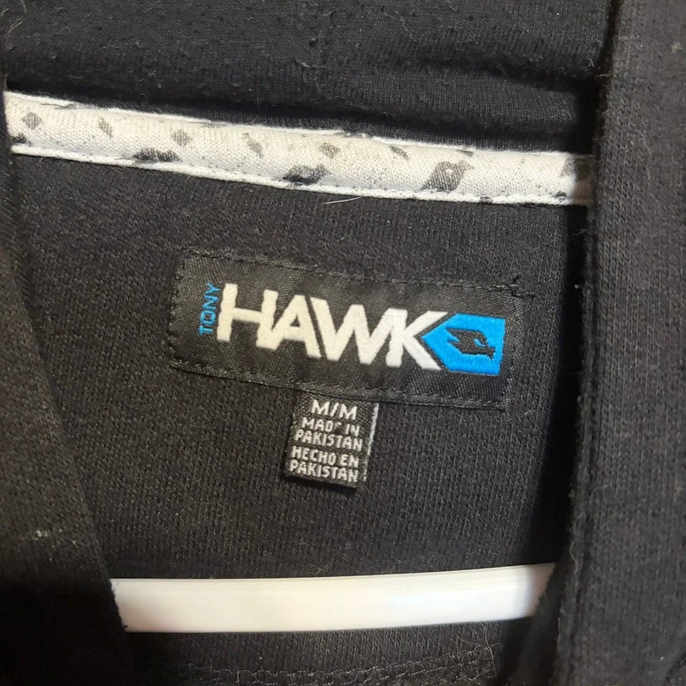 Tony Hawk Hoodie Medium Black Skeleton Skateboard Graphic Streetwear Y2K 90s